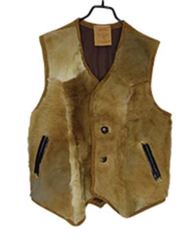 Genuine Kangaroo Vvintage Ffur leather vest