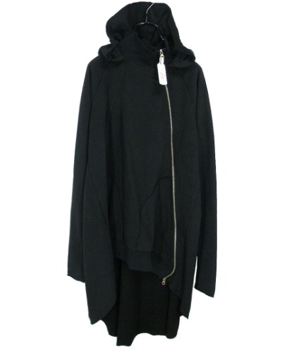 AAKASHA asymmetric hooded coat