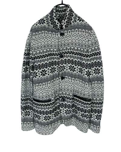 SIDE SLOPE wool knit jacket