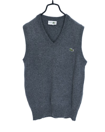 lacoste wool v-neck vest
