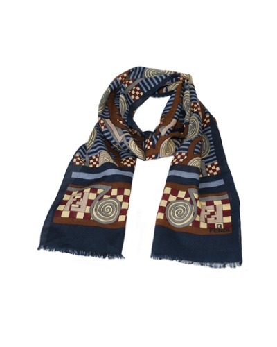 made in italy FENDI silk wool scarf