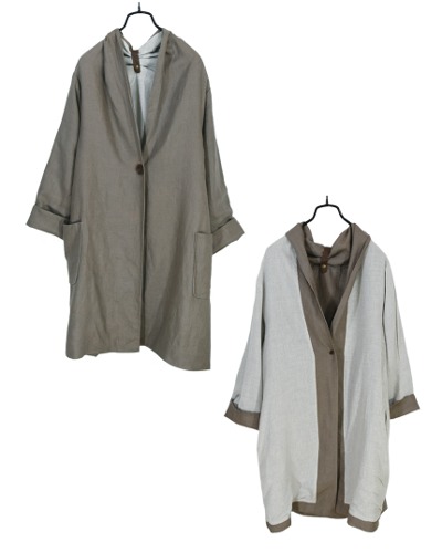 YARRA linen robe coat