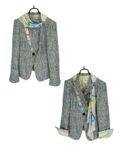 made in italy ARMANI collezioni tweed blazer jacket