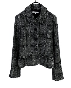 una parte wool tweed jacket
