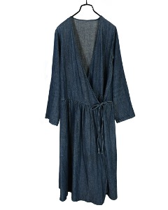 nest robe Indigo dyed cache coeur linen onepiece