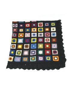 vintage handmade knitted blanket